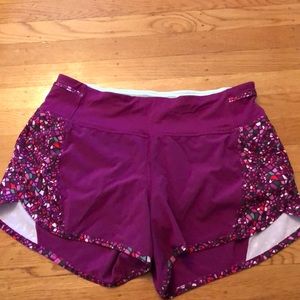 purple lululemon shorts